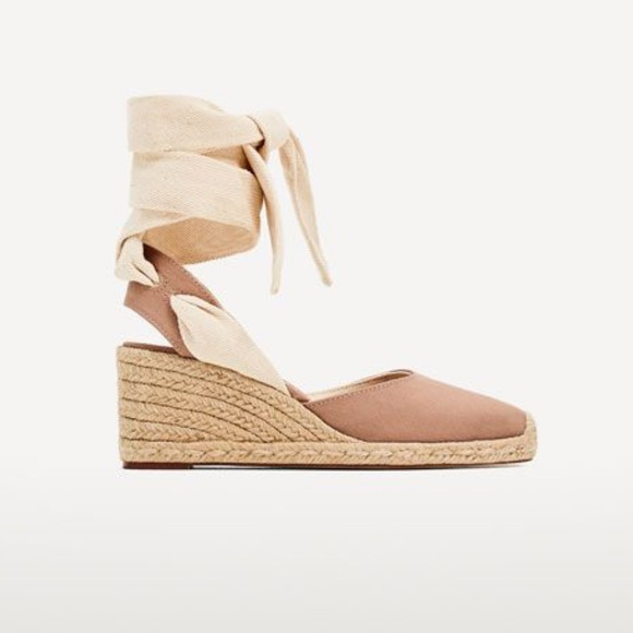 zara espadrille wedges
